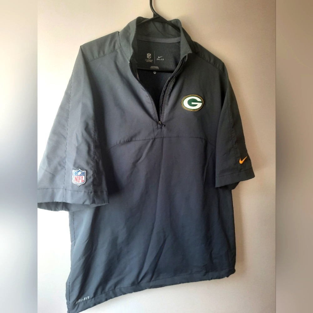 NFL Green Bay Packers Nike short sleeve dri fit pullover M